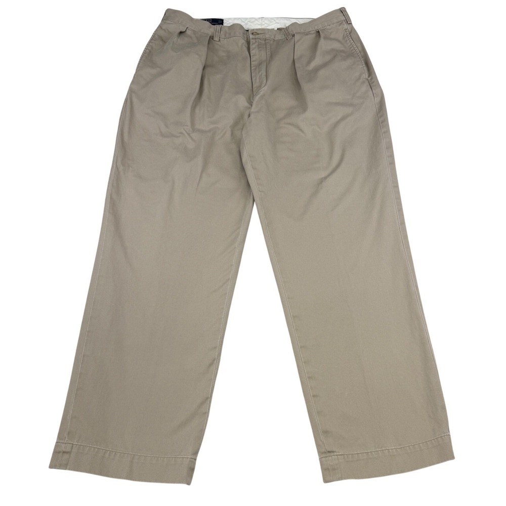 Polo Ralph Lauren Andrew Pant Mens 38x30  Pleated Chino Cotton Trousers Casual